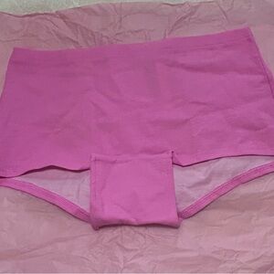 Pink Victoria's Secret Boyshort Boxer with Pineapple Print Size L NWT